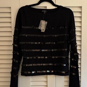 Women’s jcrew embellished sweater sz med